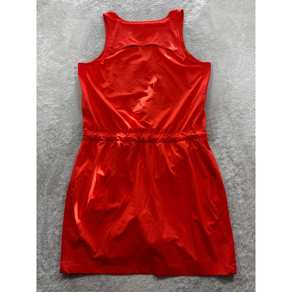 Athleta Womens Expedition Sleeveless Mini Quarter Zip Orange Dress/Skort Size 8 - Picture 2 of 6
